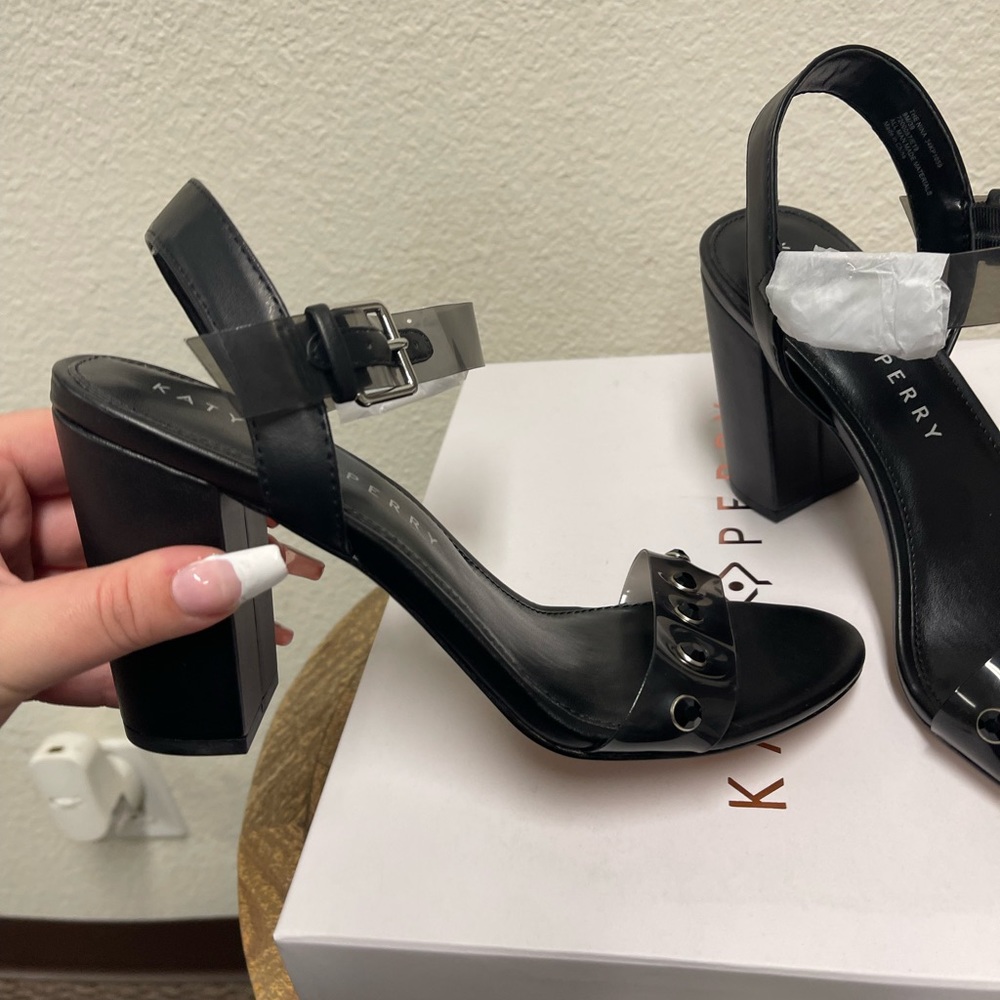 Katy Perry Embellished Heeled Sandals - The Nina in Black - Picture 3 of 10